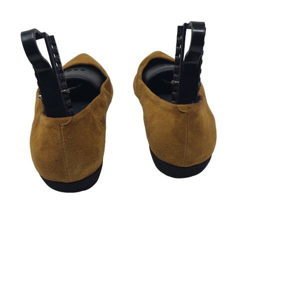 Jeffrey‎ Campbell Brown/ Mustard Suede Pointed Toe  Slip-On Women's Flats SZ 10 - Picture 4 of 6